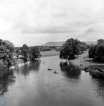 River Ribble and Pendle Hill from Mitton Bridge
